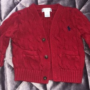 Red Ralph Lauren cardigan